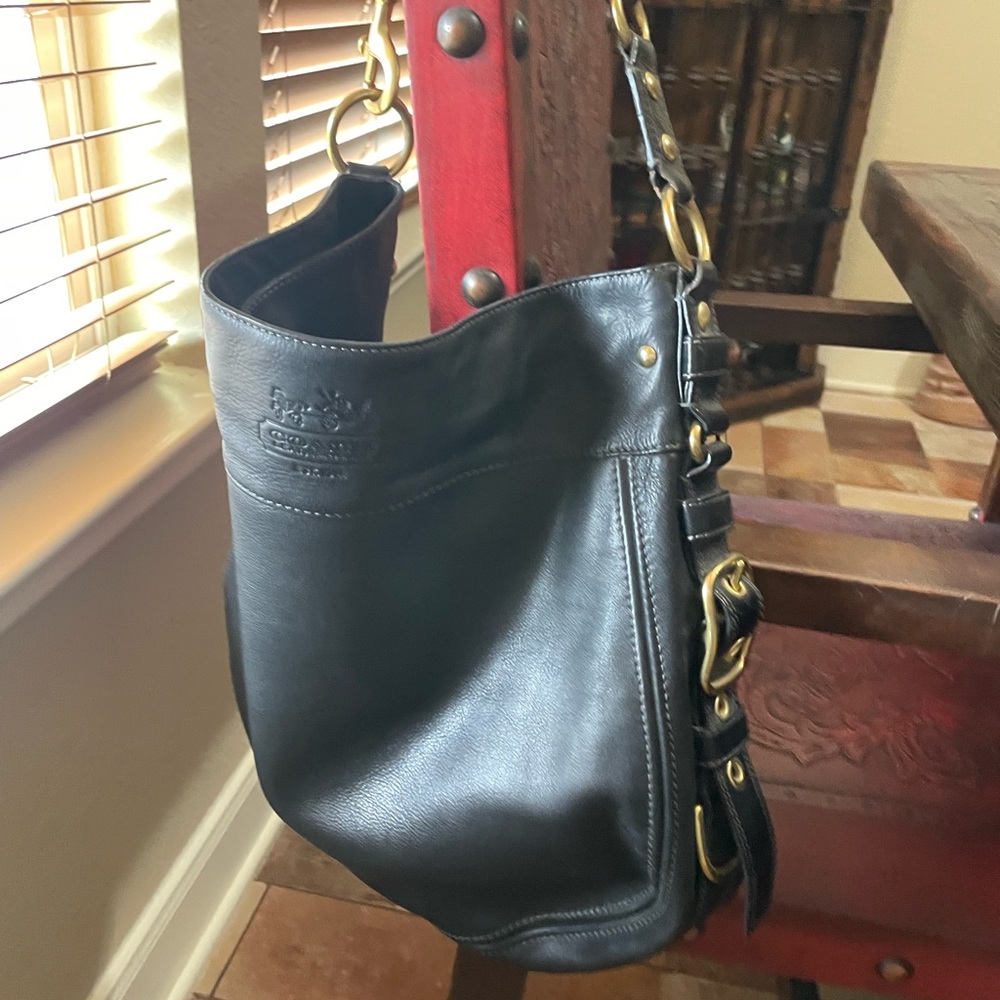 Coach Black Leather Hobo Bag - Picture 2 of 8